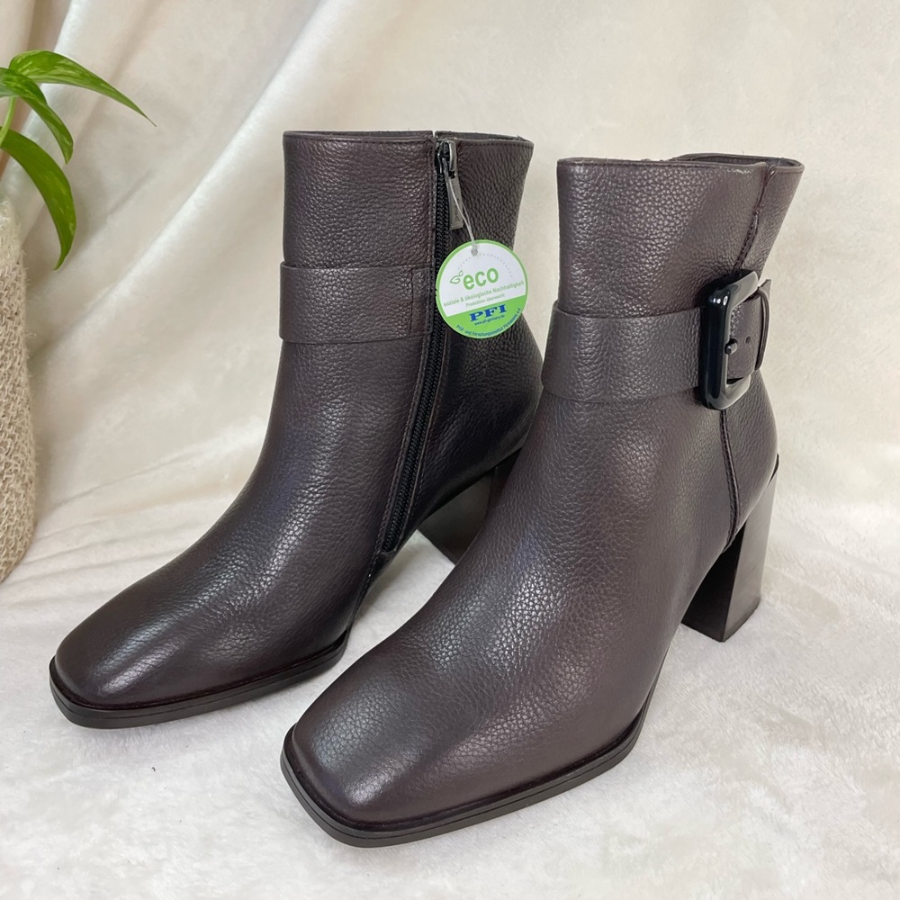 $500 Paul Green Nirvana Bootie Womens 6.5US Buckle Brown Leather NEW, (C‎ 332) - Picture 14 of 15